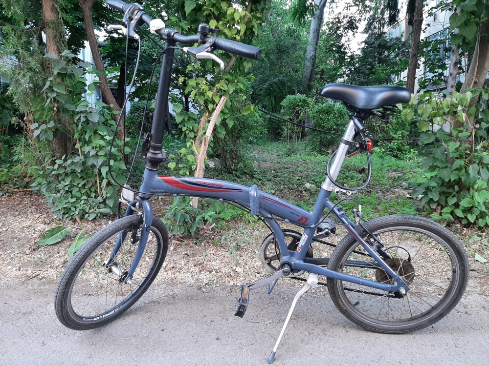 Bicicleta de calitate, Made in Romania, cadru aluminiu, pliabila, aproape noua, schimbator Shimano