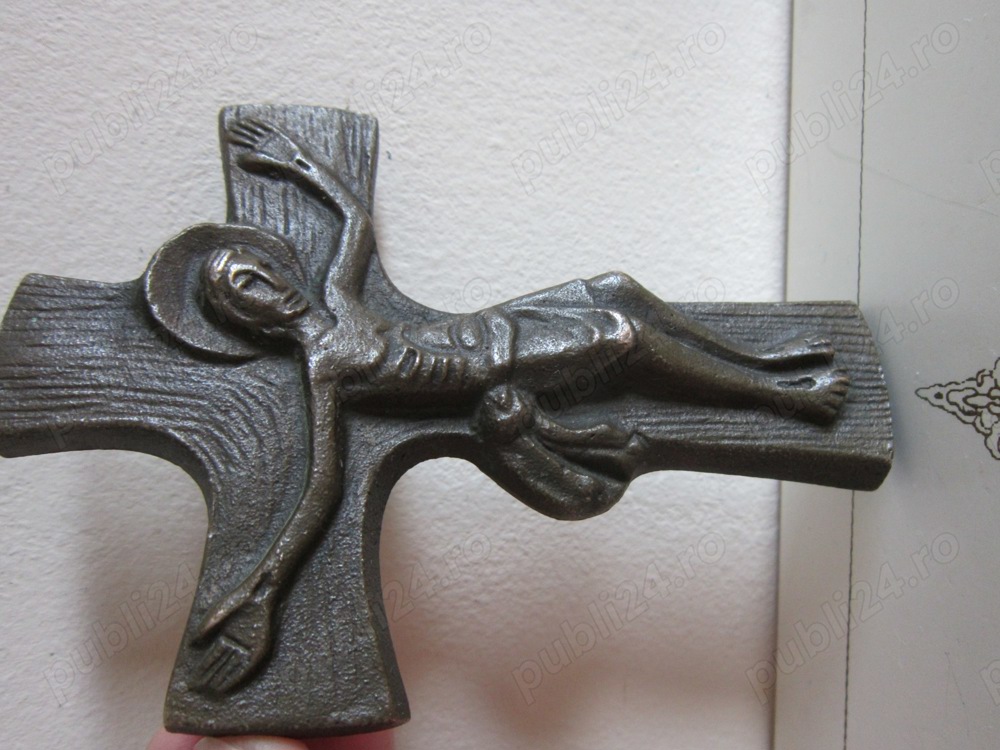 cadou rar Crucifix Cruce bronz vintage colectie Egino Weinert
