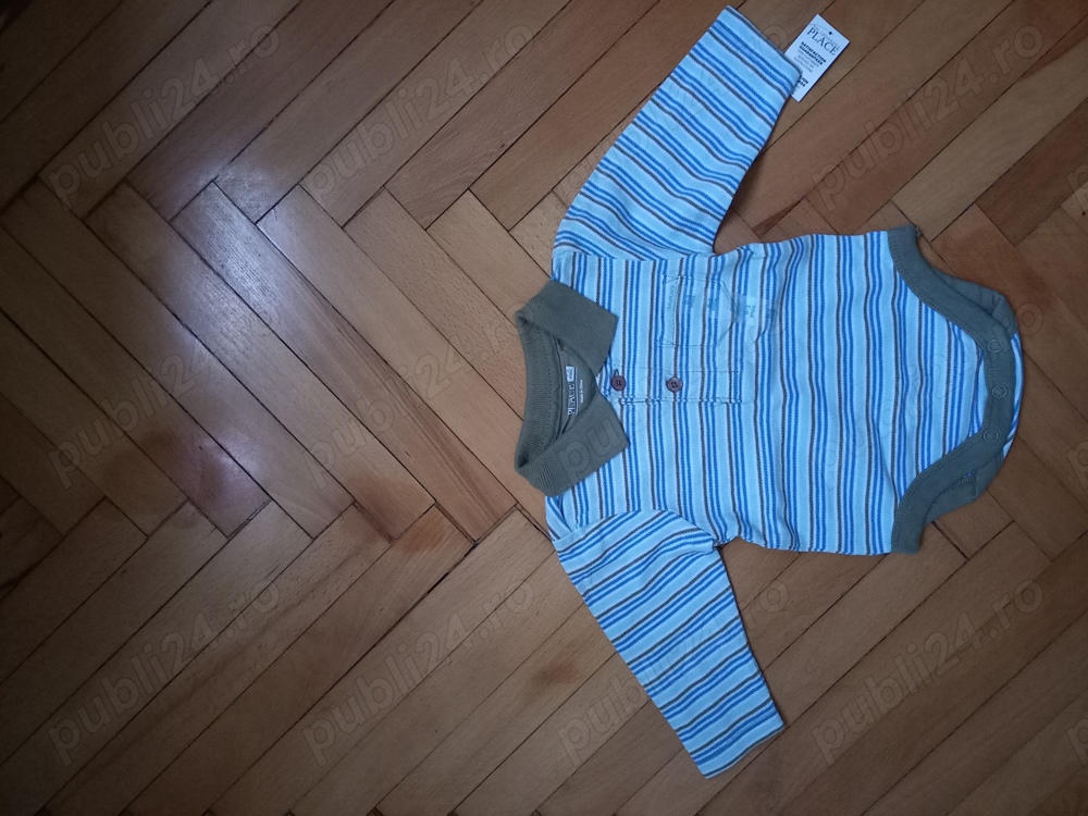 Body camasa bebe cu maneca lunga NOU cu ETICHETA 0   3 luni