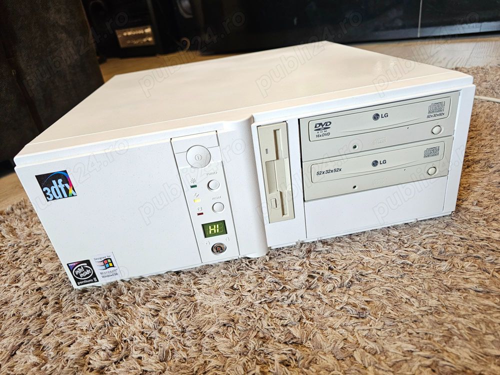 Calculator PC, Vechi, SLOT 1,Pentium 2,CNC,Slot ISA,Retro Gaming,Windows 98, BUTON TURBO, Vintage !