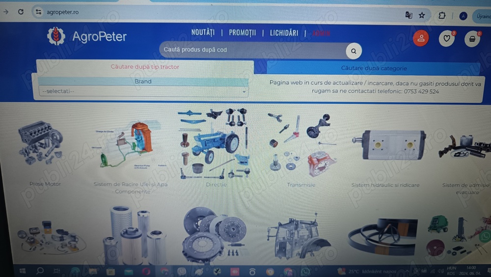 Piese tractoare și de utilaje agricole