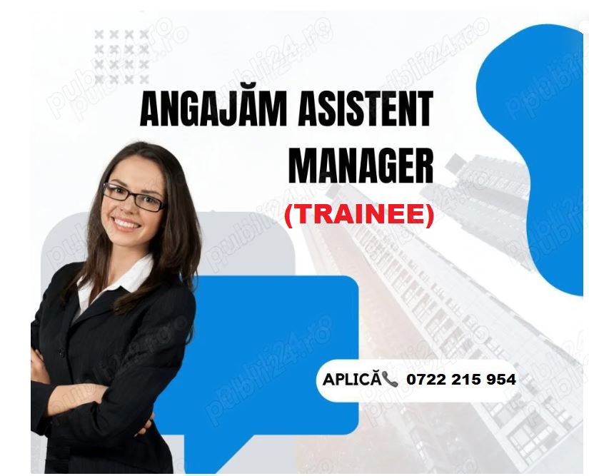 Cautam colega pentru postul de Asistent Manager si Secretariat (Trainee) Cautam colega pentru postul de Asistent Manager si Secretariat (Trainee)