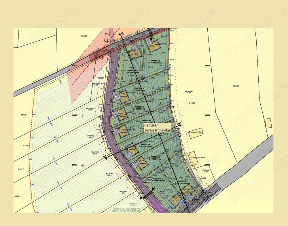 Parcele de 1000mp cu PUZ in curs de constituire Padureni COMISION 0%