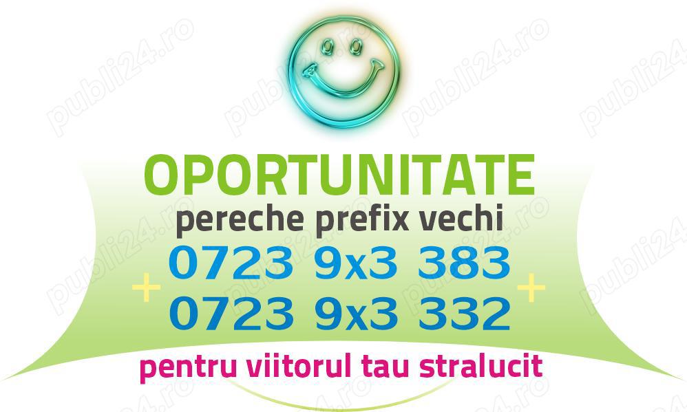 Numere PERECHE - 0723 - Prefix Vechi 9x3.383 + 9x3.332 usoare aur gold cartele platina speciale VIP