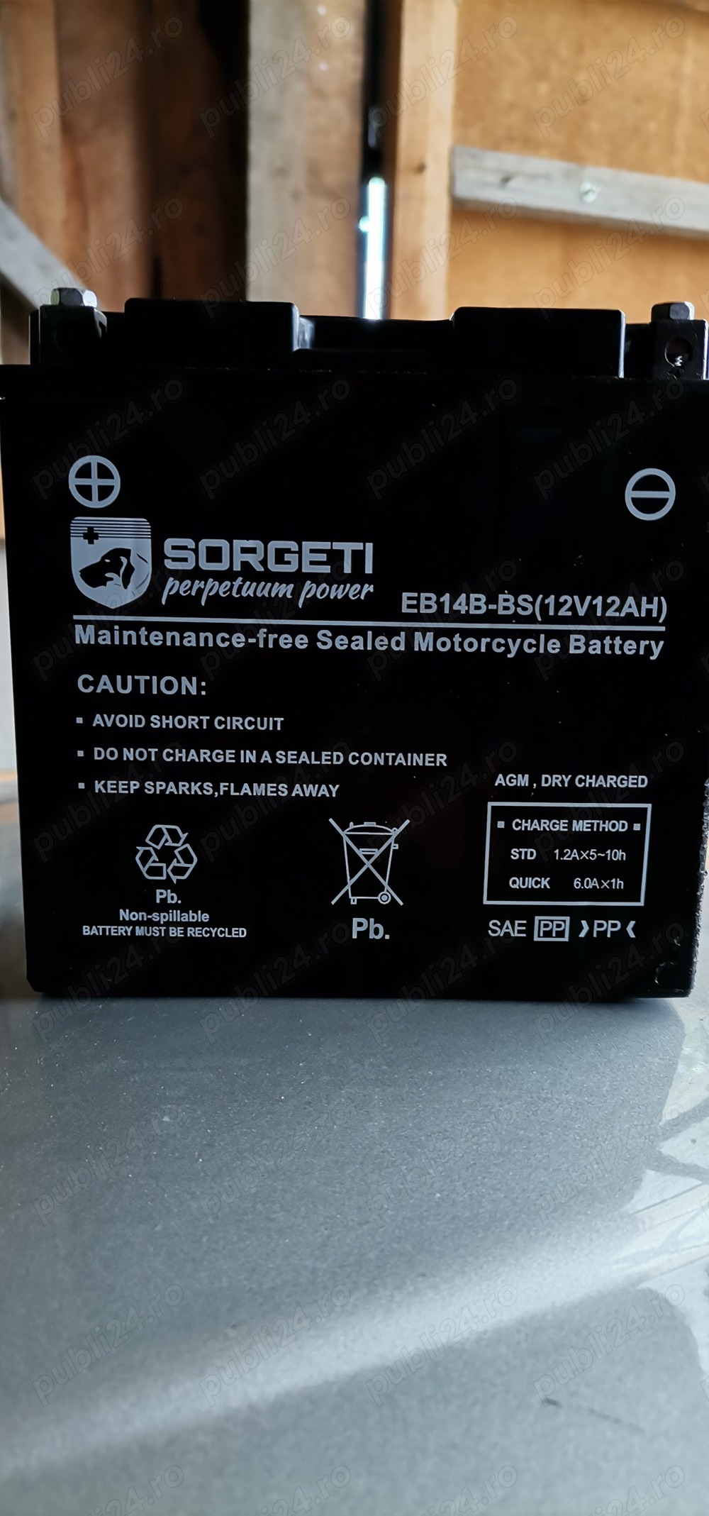 Baterie moto 12v  12ah marca Sorgeti AGM