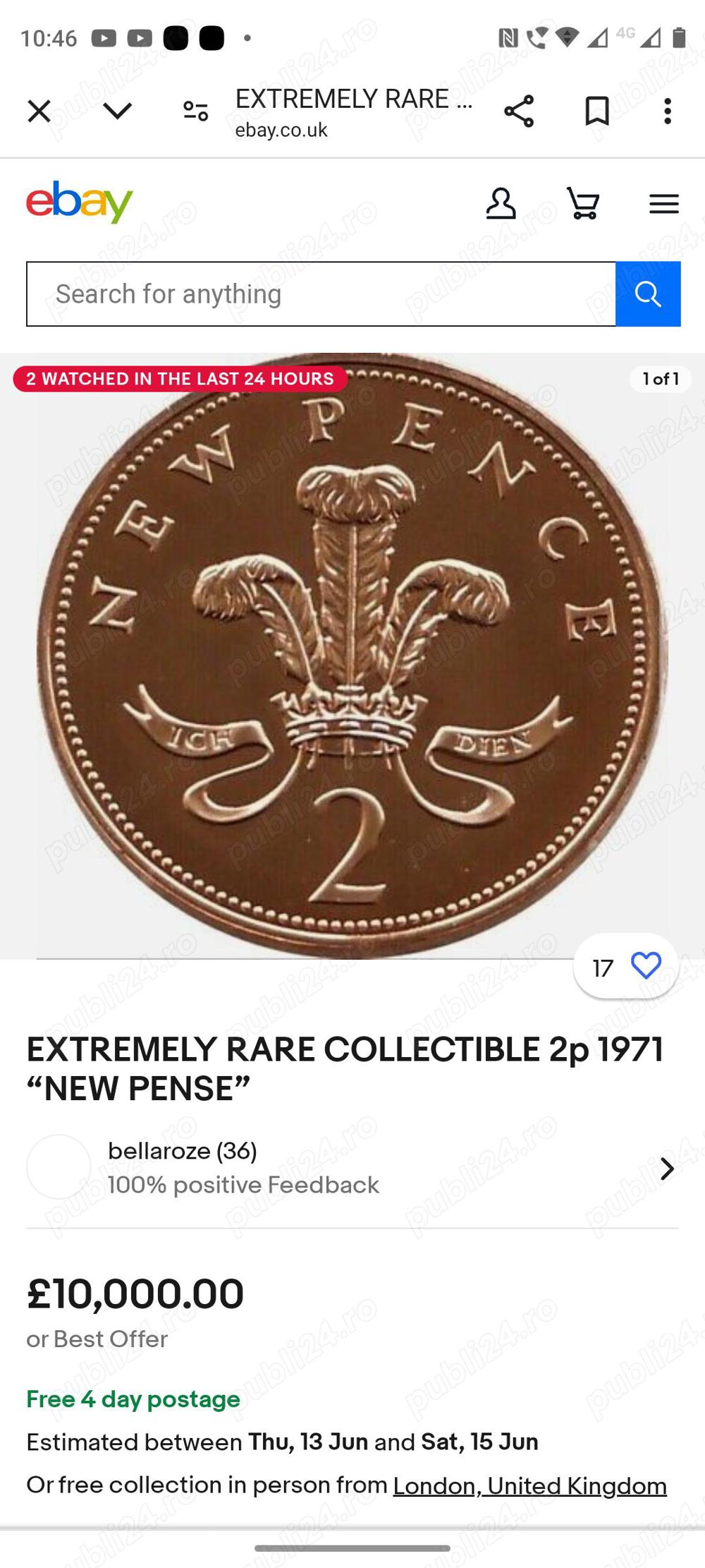 vand moneda extrem de rara de 2 New Pense 1971