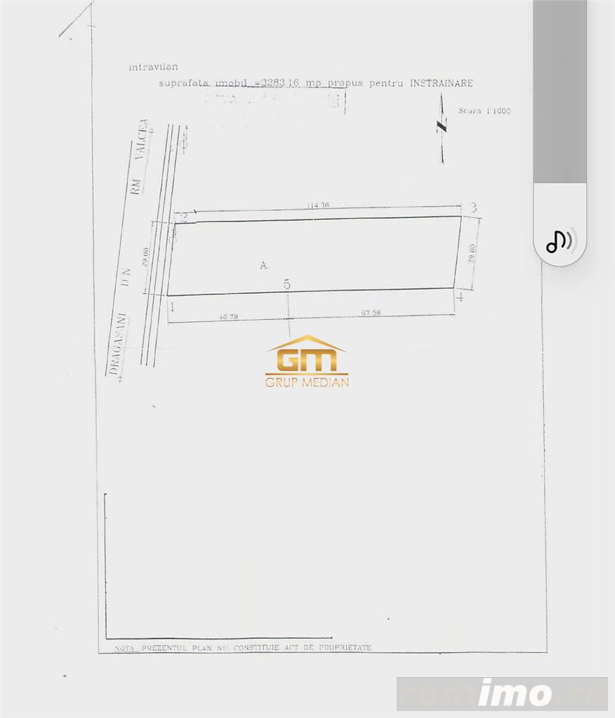 teren 3823,16 mp in Stolniceni cu deschidere la DN