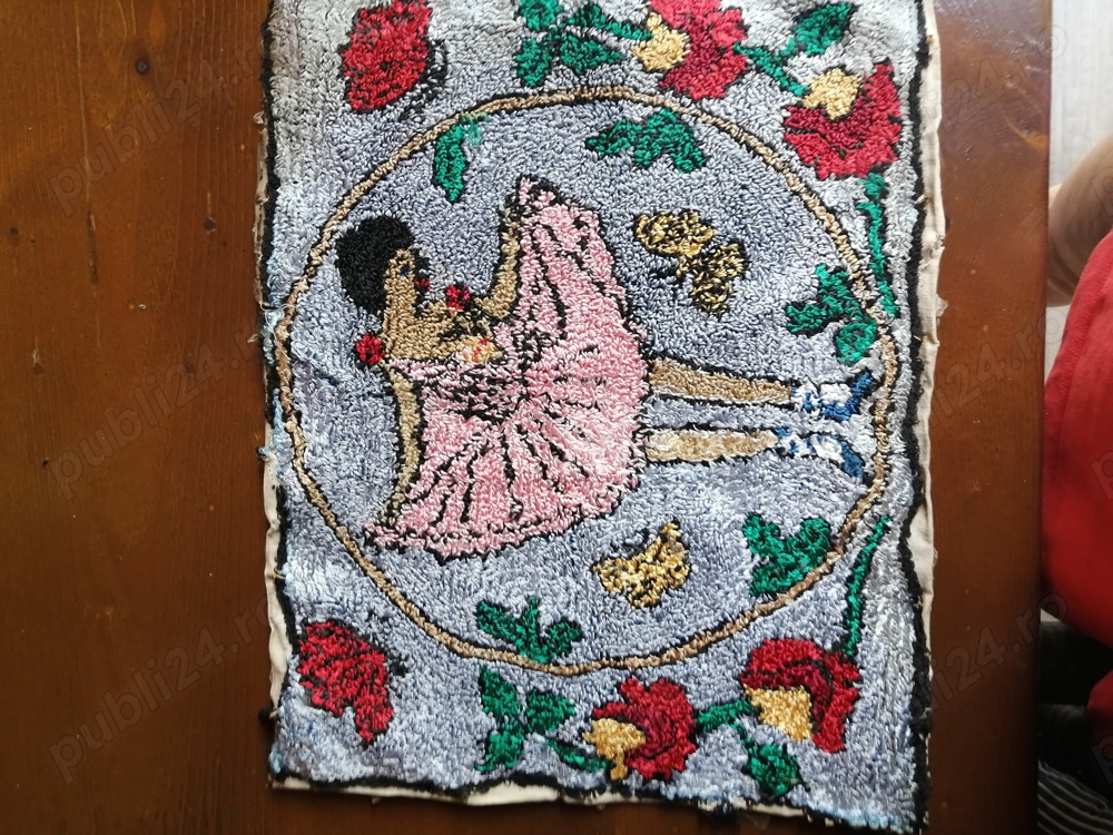 Vand goblen Balerina, cusut manual, mostenit de la bunicii mei