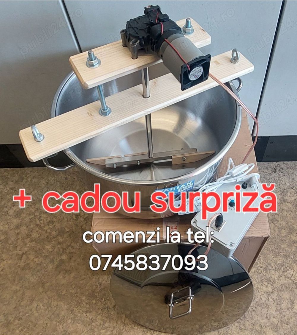 Oală inox cu amestecare automată pt gemuri și zacuscă