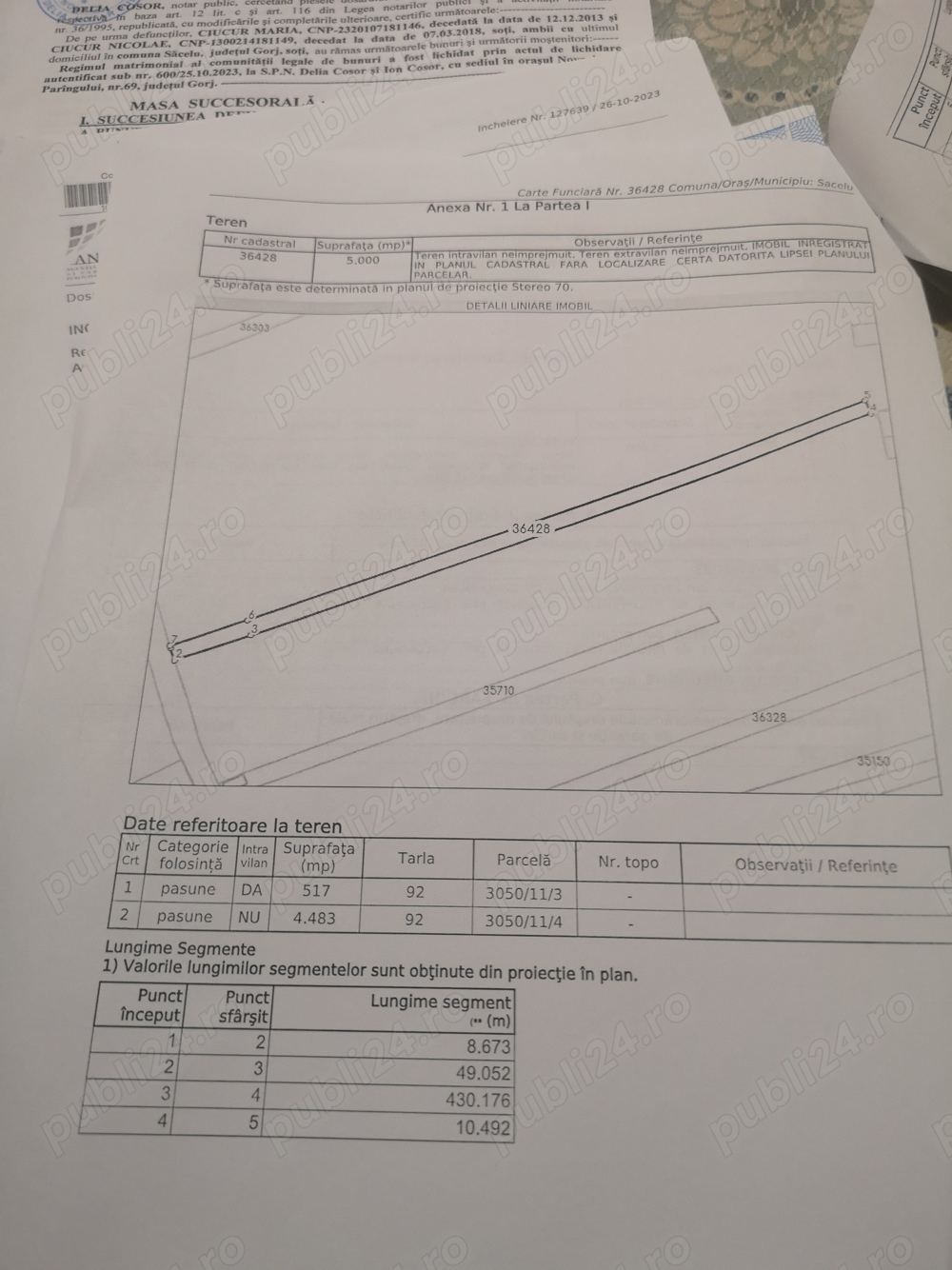 Teren intravilan+extravilan în sat Magheresti, 2 km de Băile Sacelu, 5000mp, 10000, euro