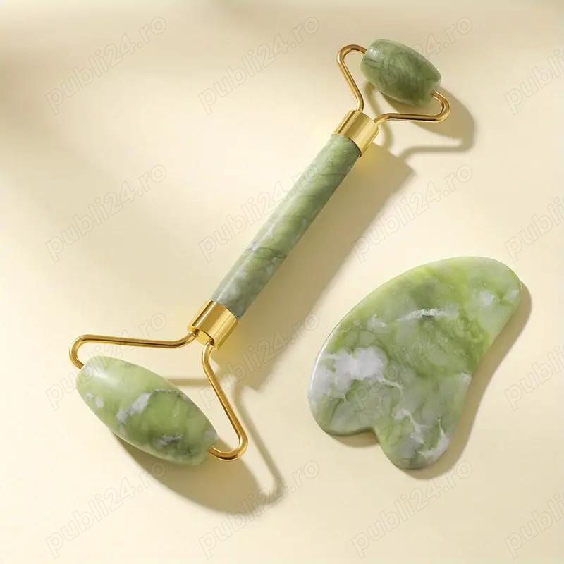 Rola de jad masaj, promovează circulația sângelui, reduce cearcănele, umflarea și ridurile