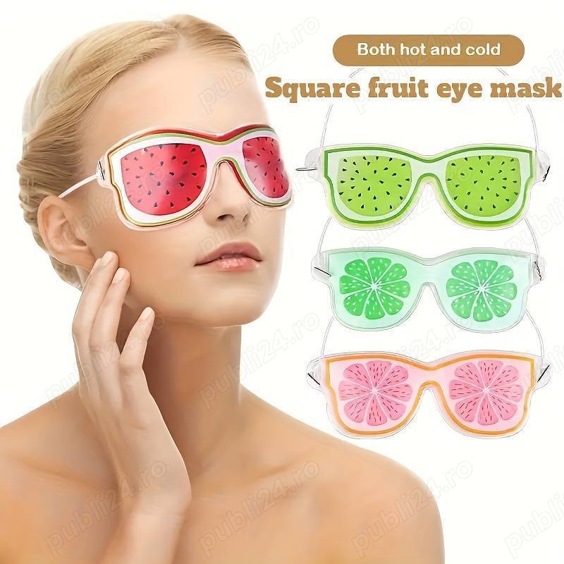 Masca pentru ochi cu gel, 2 modele, compresă rece sau caldă pentru frumusețe, mască de somn cu pache