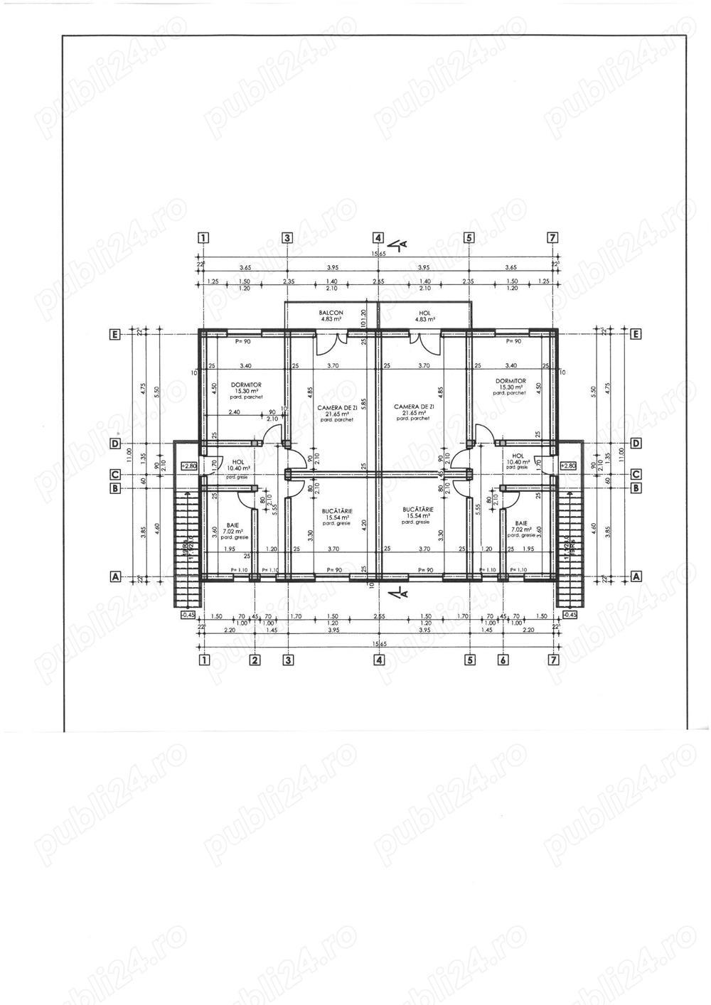 Vand apartamente 69.9 mp 