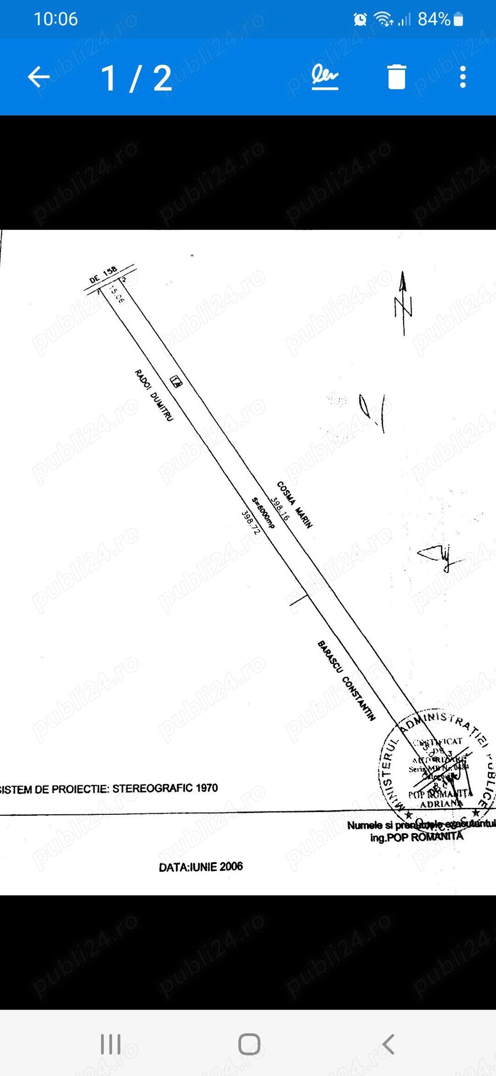 Teren intravilan Bragadiru zona centrală 