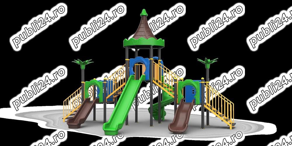 Ansamblu de joaca pentru copii , tobogan , leagan dublu 