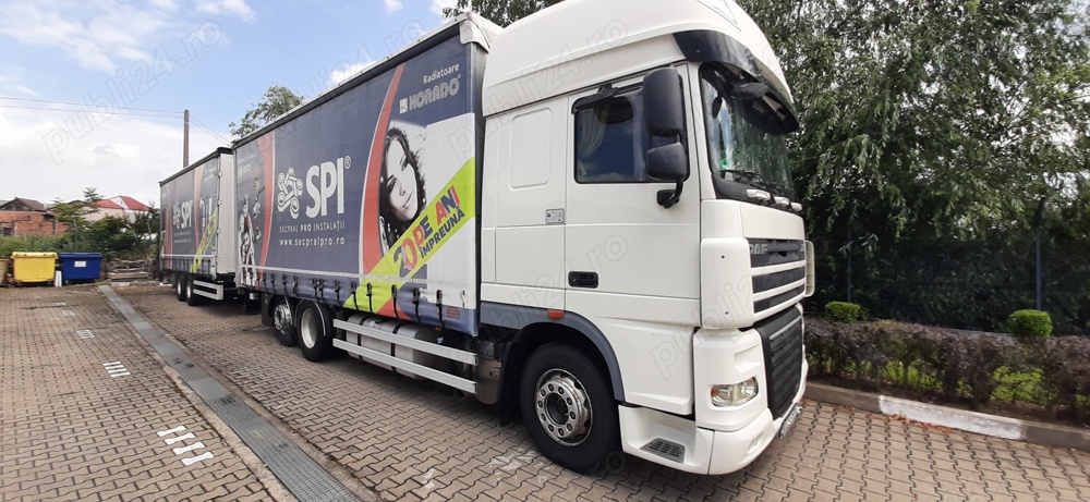 DAF XF camion cu remorca tandem