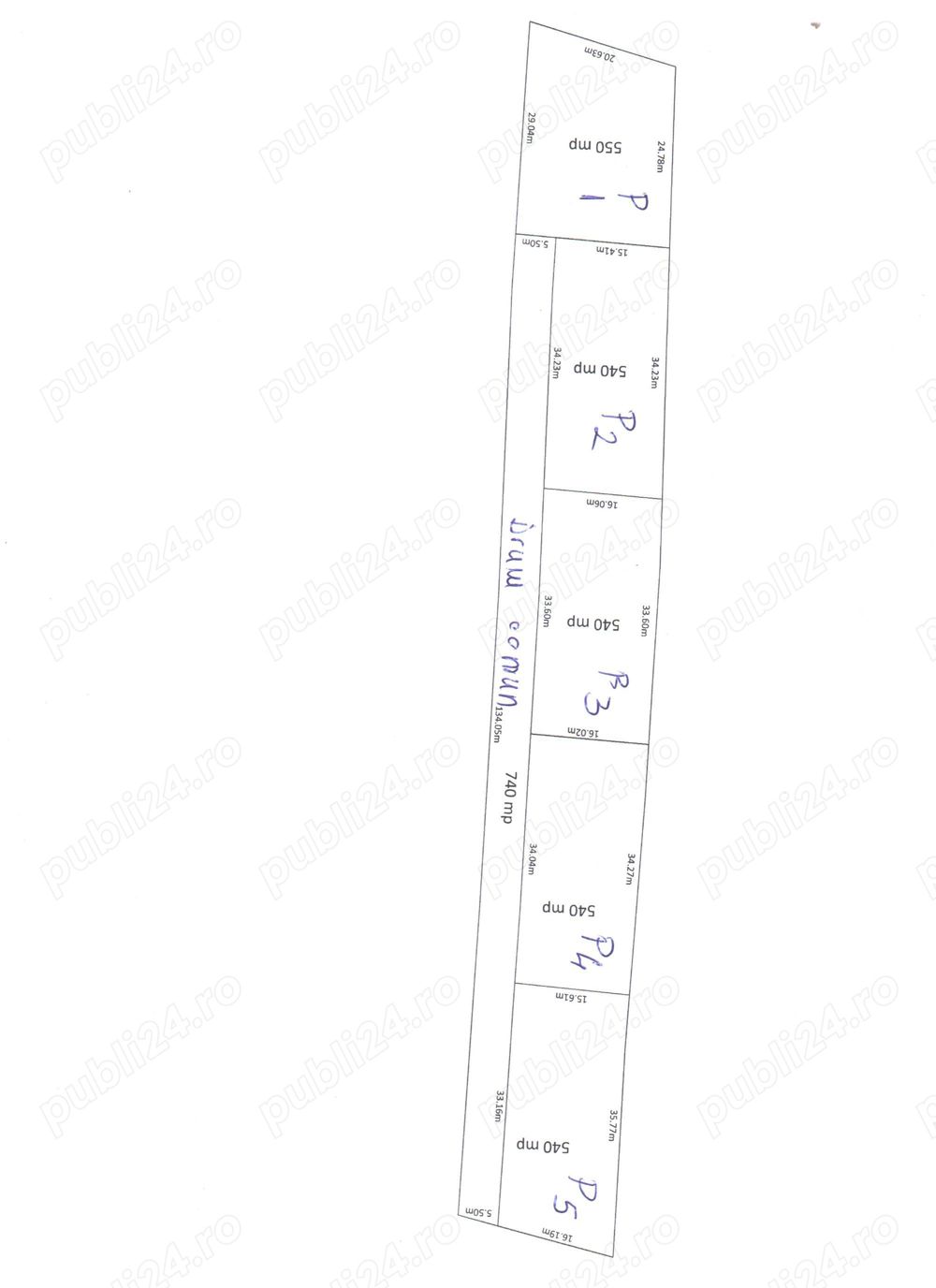 Tautii Magheraus,parcele de 540-550 mp,teren intravilan,drum de servitute ,doar 23.000 euro  parcela