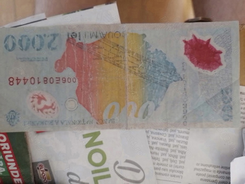 Vand bancnota cu eclipsa solara,bancnota cu Lucian Blaga,colectie