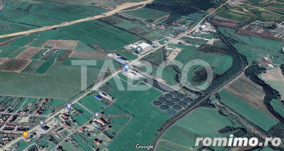 Teren intravilan 15.000 mp Front 47 m DN7 in Talmaciu zona industriala