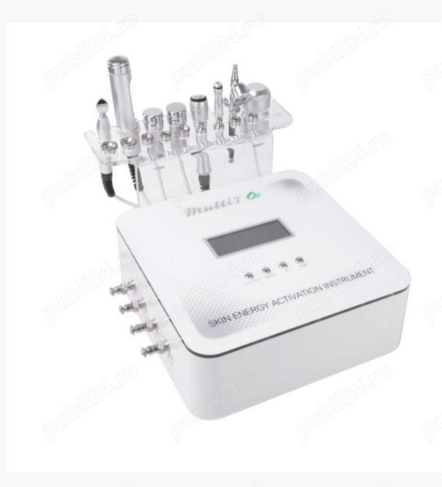 Aparat multifuncțional pentru mezoterapie fără ace, RF, dermabraziune