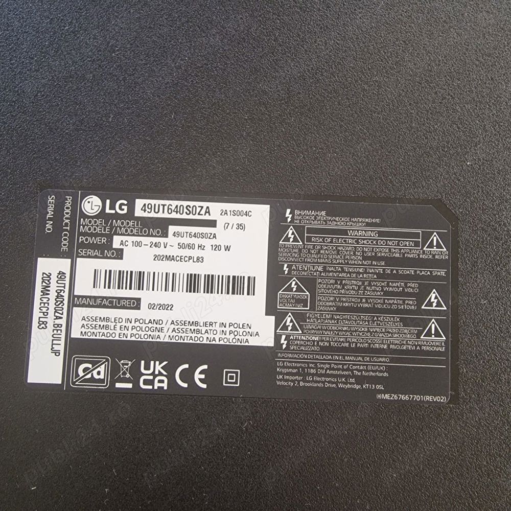 Dezmembrez smart tv LG 49UT640S0ZA