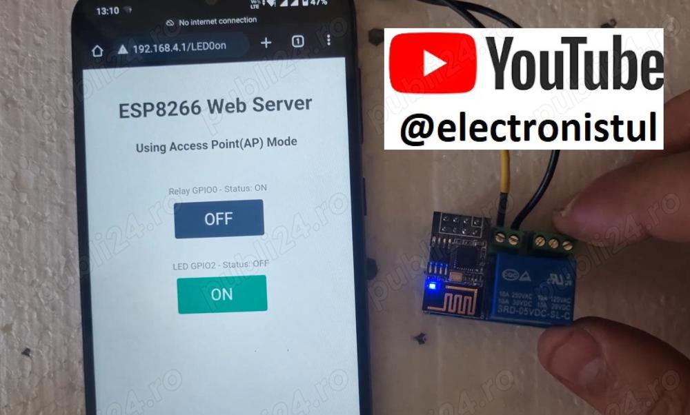 Proiect ESP8266-01 - IOT releu 1 Ch