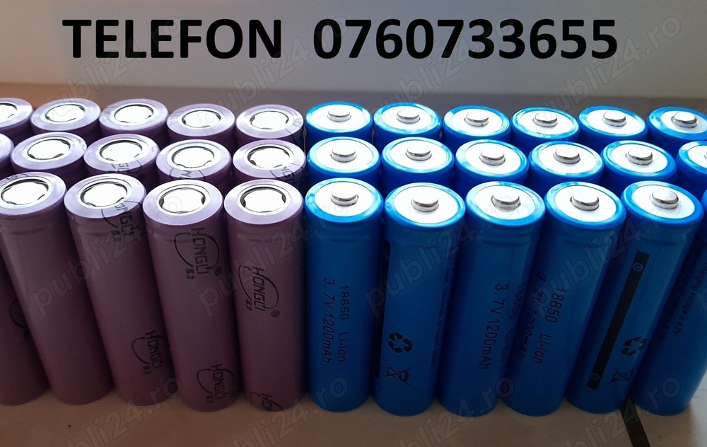 Acumulatori 18650 noi , calitate foarte buna ptr lanterne , lampi solare etc