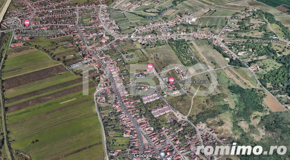 Teren intravilan cu utilitati 2269 mp 2 fronturi zona Gusterita Sibiu