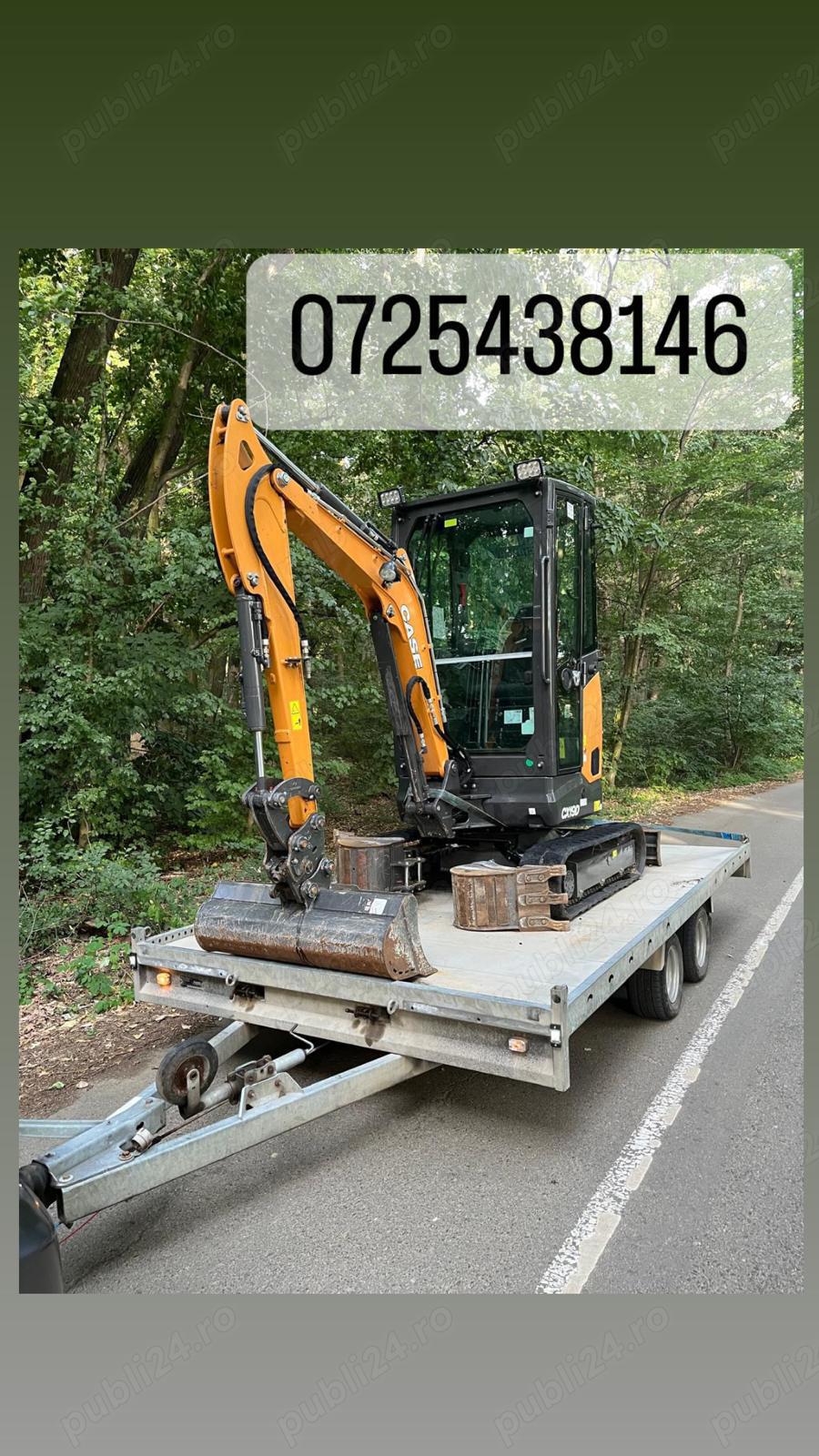 Miniexcavator de inchiriat pentru diverse lucrari