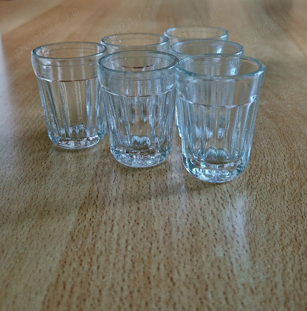 6 pahare mici sticla shot   tarie