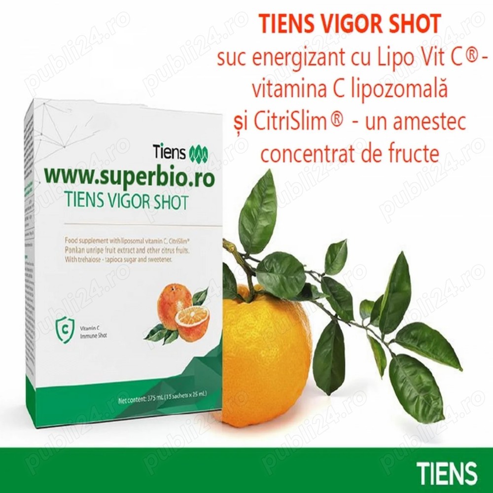 TIENS Vigor Shot (vit.C lipozomala, 15 pliculete cutie)