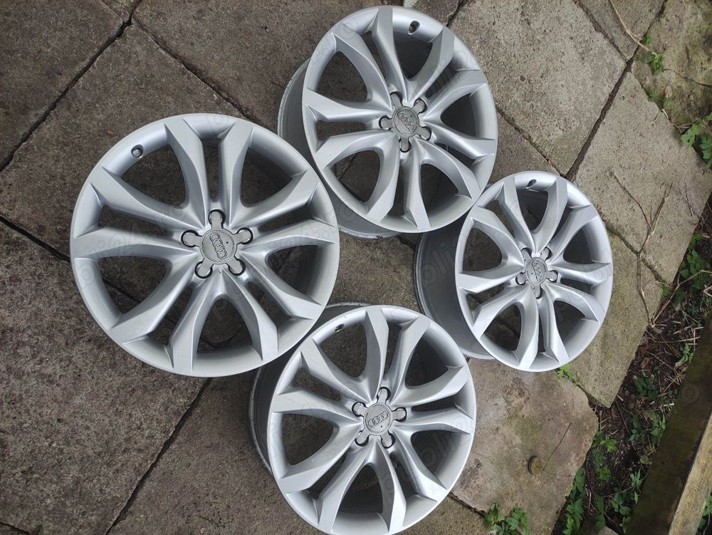 Set 4 jante aliaj originale Audi OEM 8r0601025al, 19 inch, 5x112, ET37
