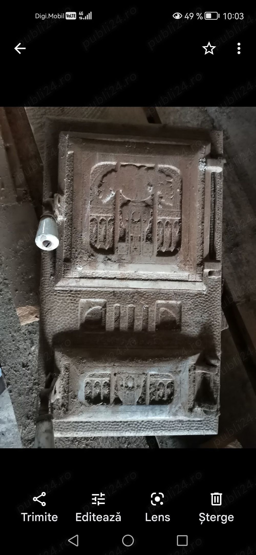 Vand ușa soba dubla fonta