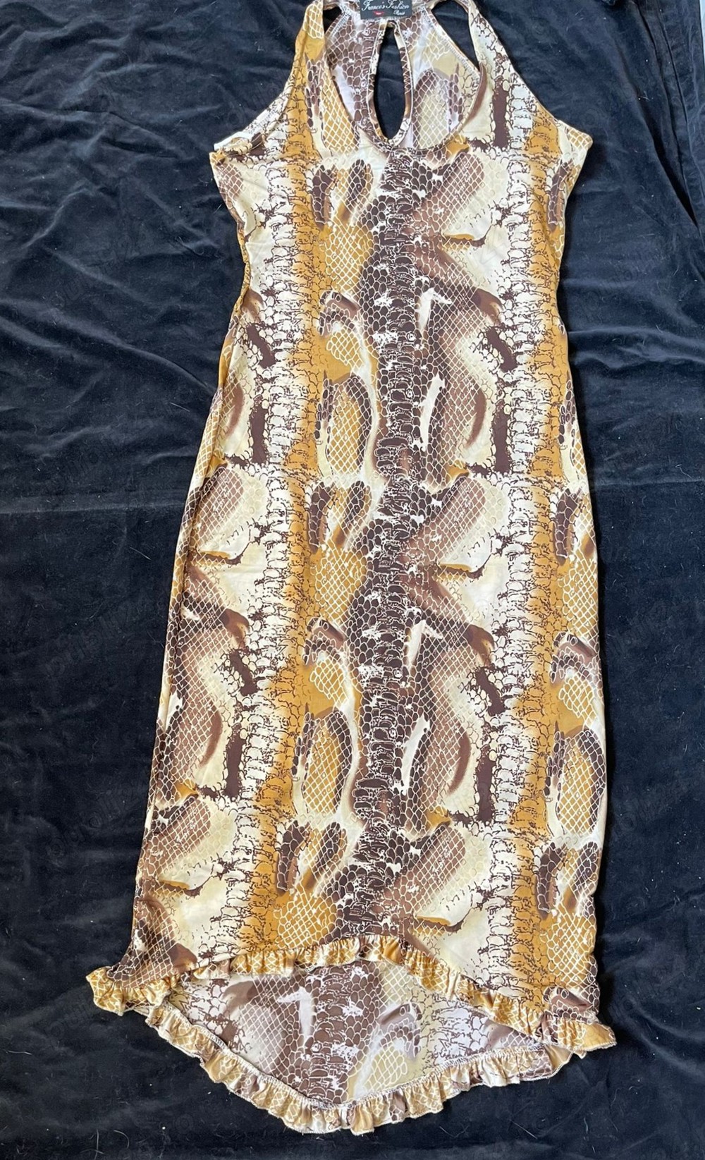 Rochie midi sexy imitatie piele sarpe reptile elastica mulata