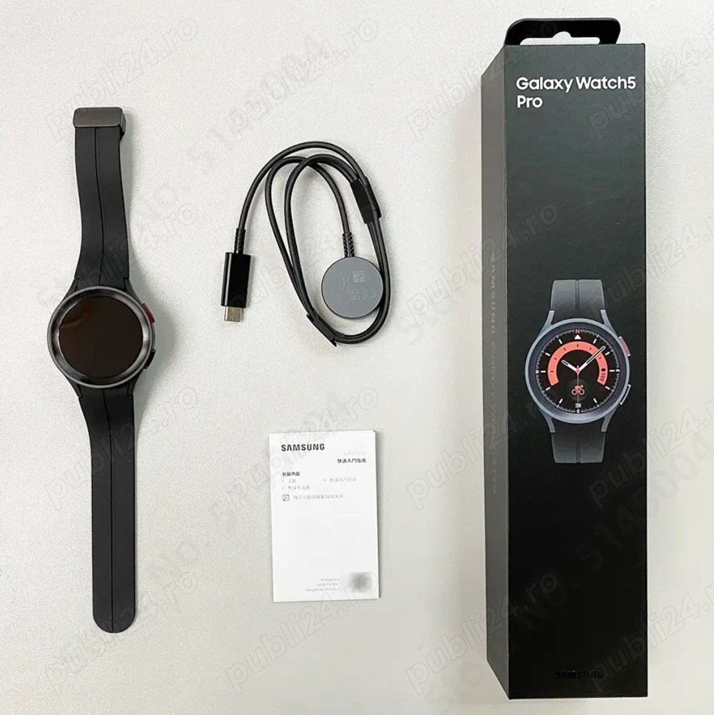  Vand Samsung Galaxy Watch5 Pro, 45mm, BT, Black Titanium
