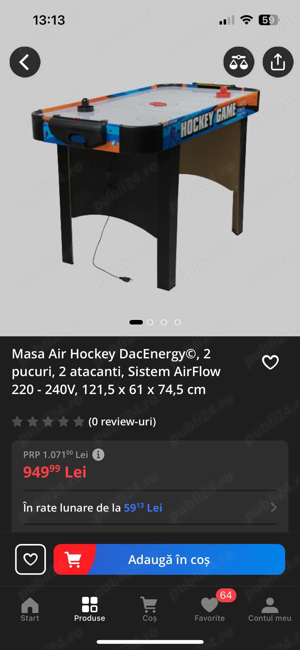 Vând masă hochei 120 cm