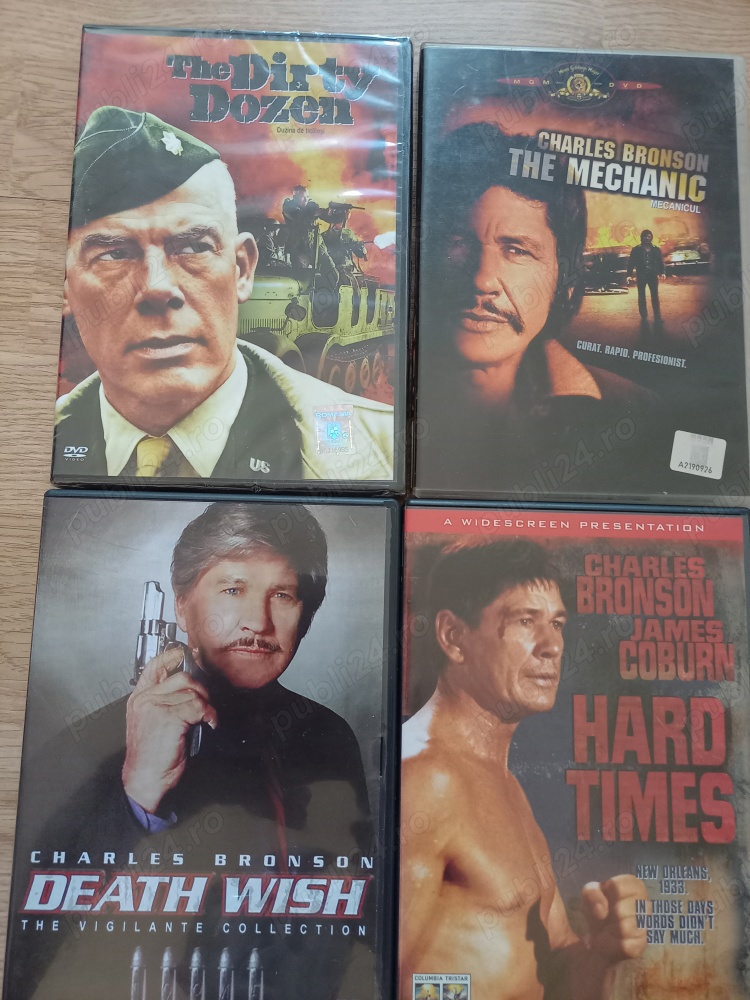 CHARLES BRONSON,DVD FILME COLECȚIE,2 SIGILATE CU SUBTITRARE ÎN LIMBA ROMÂNĂ 