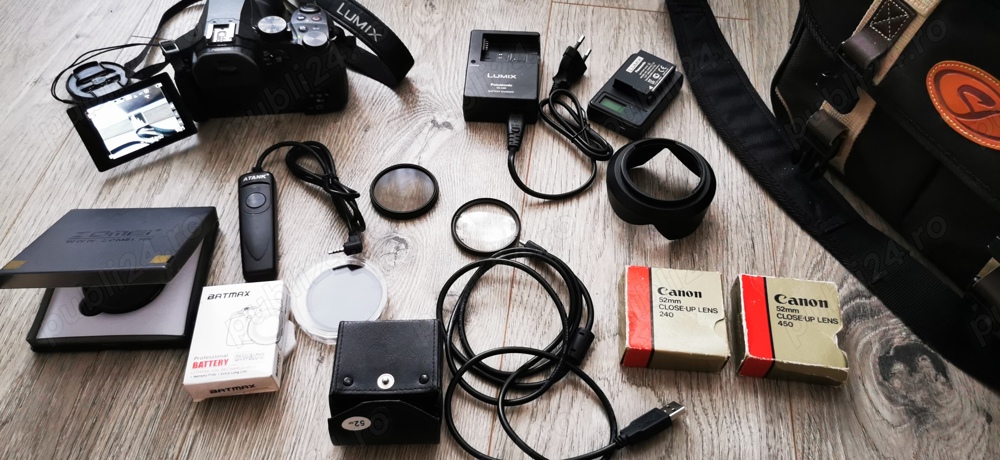 Vand aparat foto Lumix FZ330 + filtre ND, CPL, MACRO + geanta professionala de transport