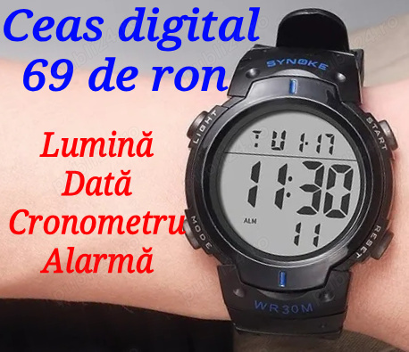 Ceas digital cu cronometru