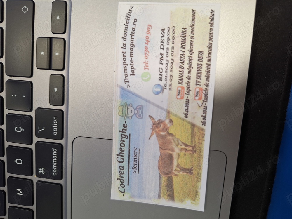 Vând lapte măgăriță.    