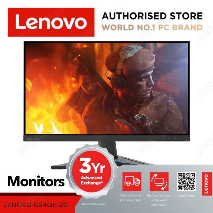 Monitor NOU Gaming LED IPS Lenovo, 24", QHD, Display Port, 100 Hz, FreeSync,EyeSafe, HDMI, 1ms