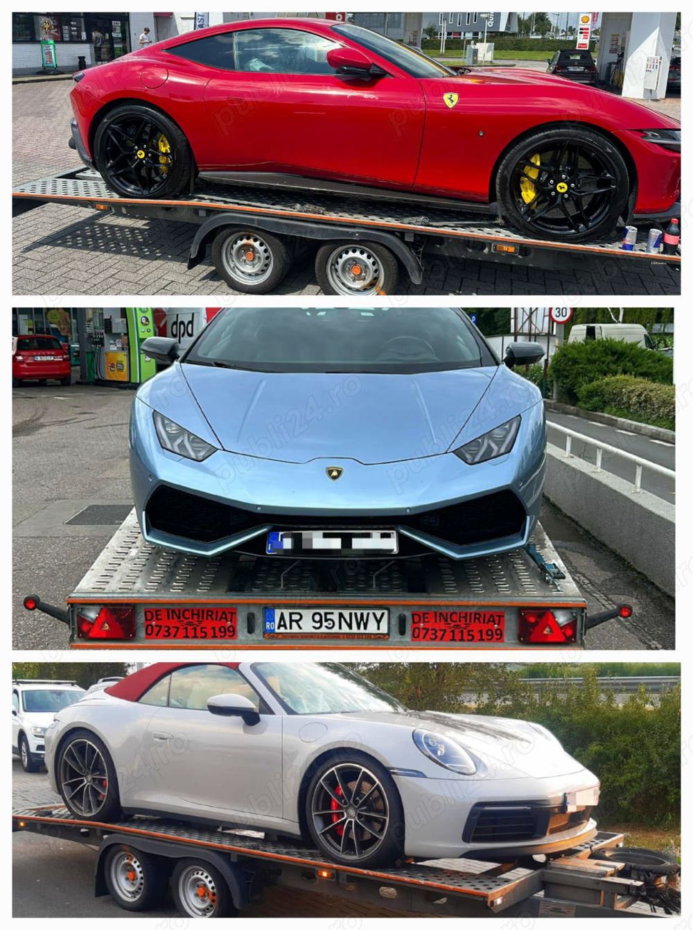 Remorca de inchiriat inchirieri platforme inchiriez trailer slep intern extern auto moto atv