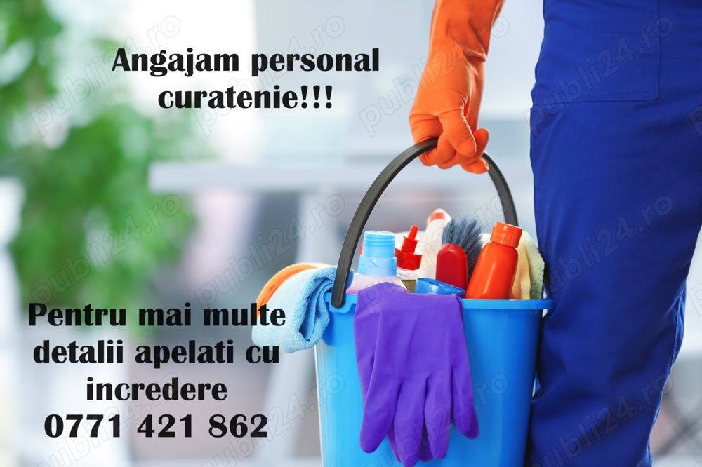 Angajam personal pentru curatenie