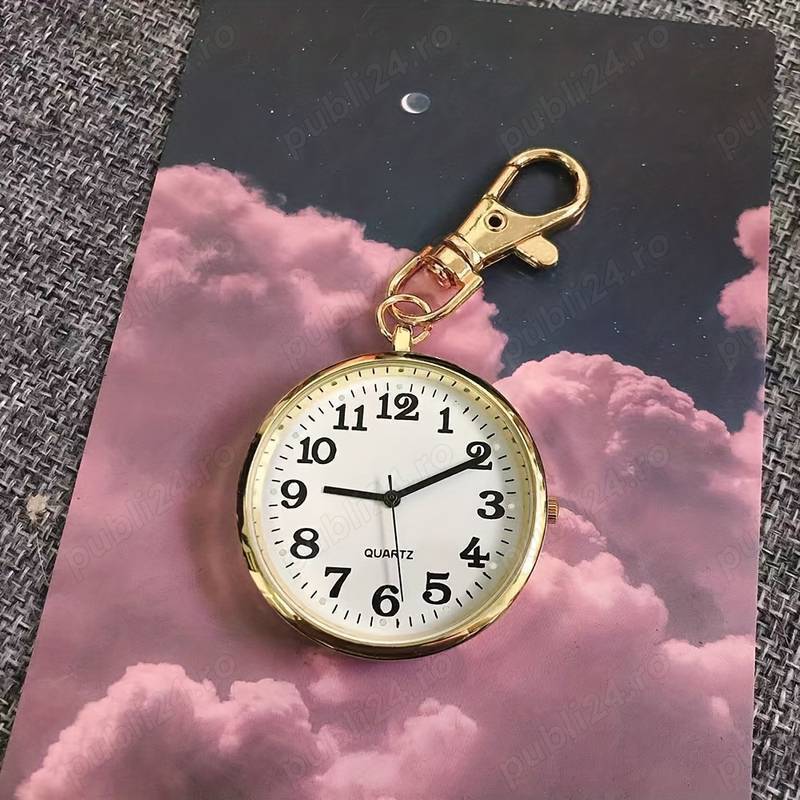 Ceas de buzunar mare solid, la modă, breloc cu pandantiv, ceas pentru studenți, ceas pentru asistent