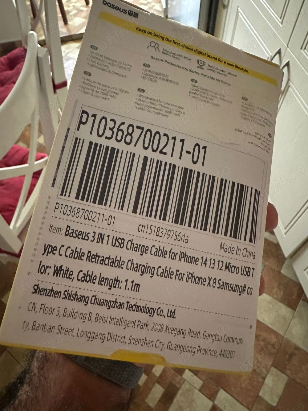 Pompa aer acumulator Baseus