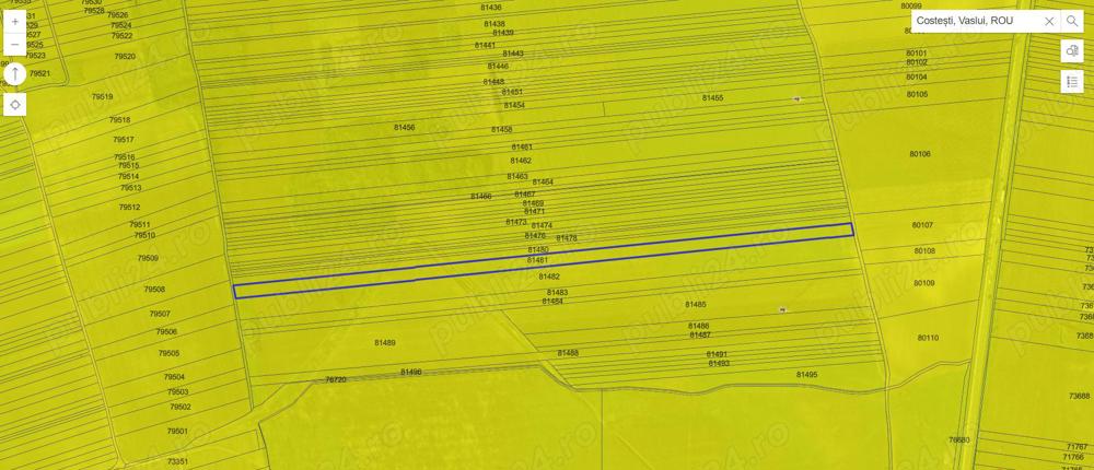 Vand teren Agricol 2 hectare in comuna Costesti, Jud Vaslui