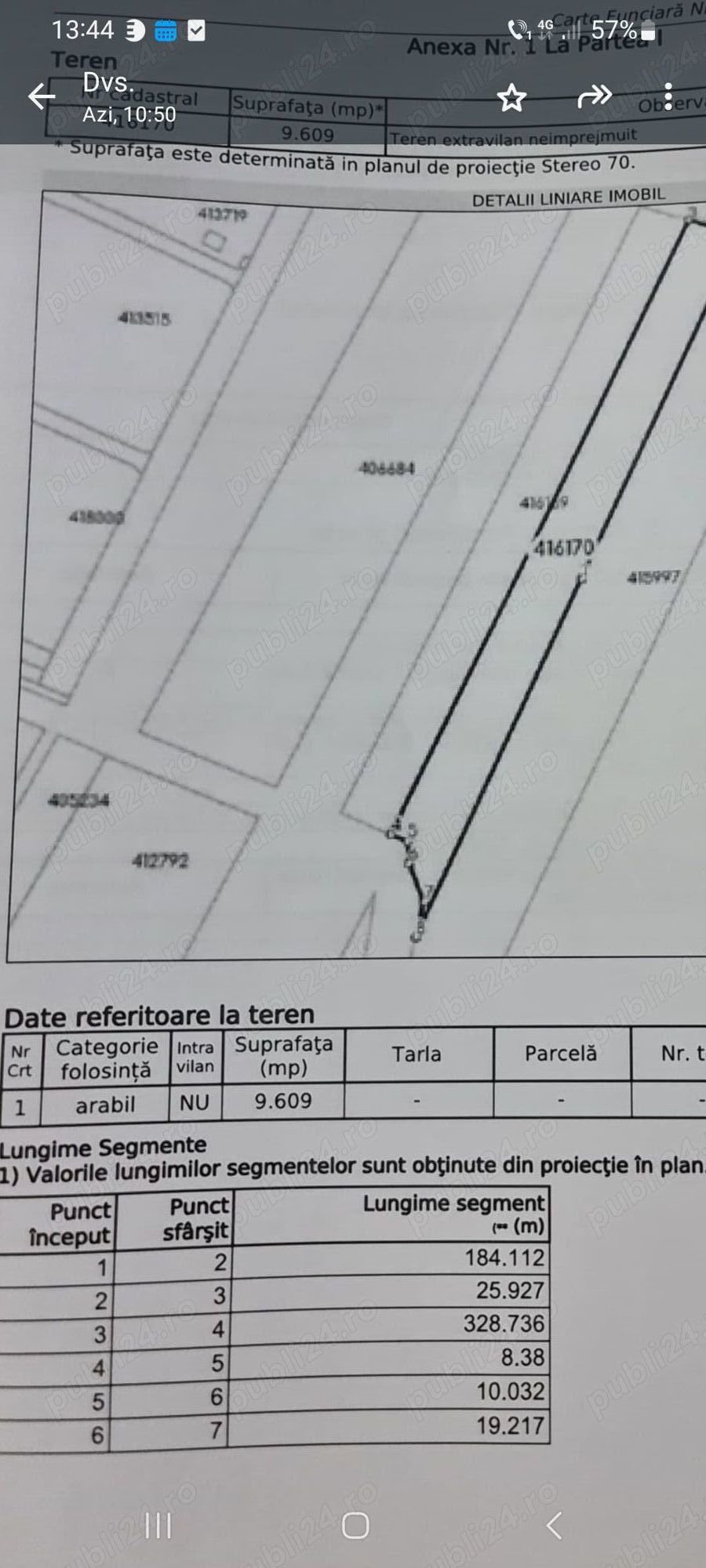 Teren extravilan,cu intrare de pe Calea Sagului    14 euro m