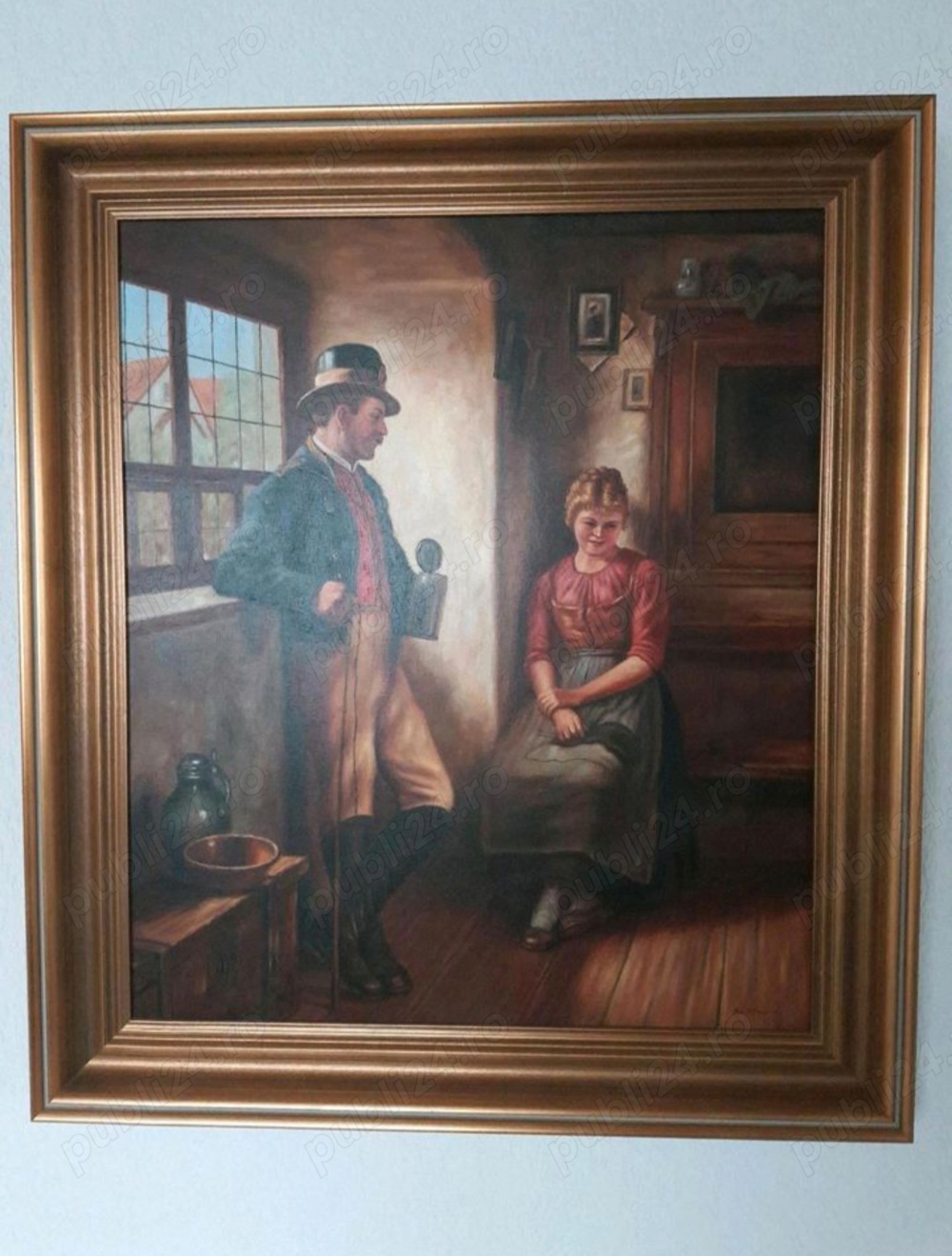 Tablou pe pânză, semnat, cu ramă