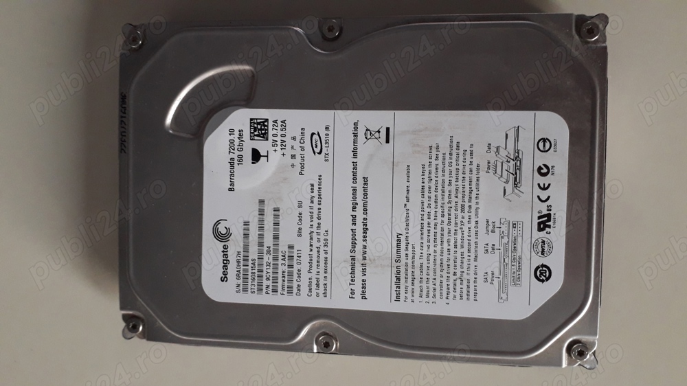 HDD Seagate 160GB,SATA, 7200rpm