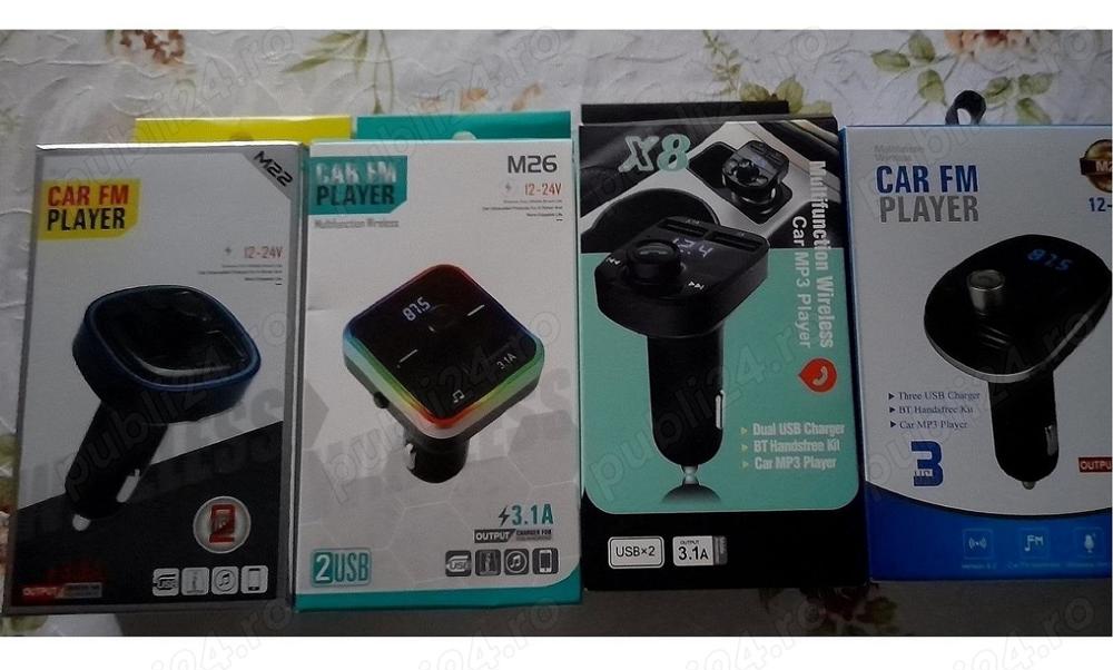 modulatoare bluetooth auto sunet calitate HD incarcator auto cu usb + type c